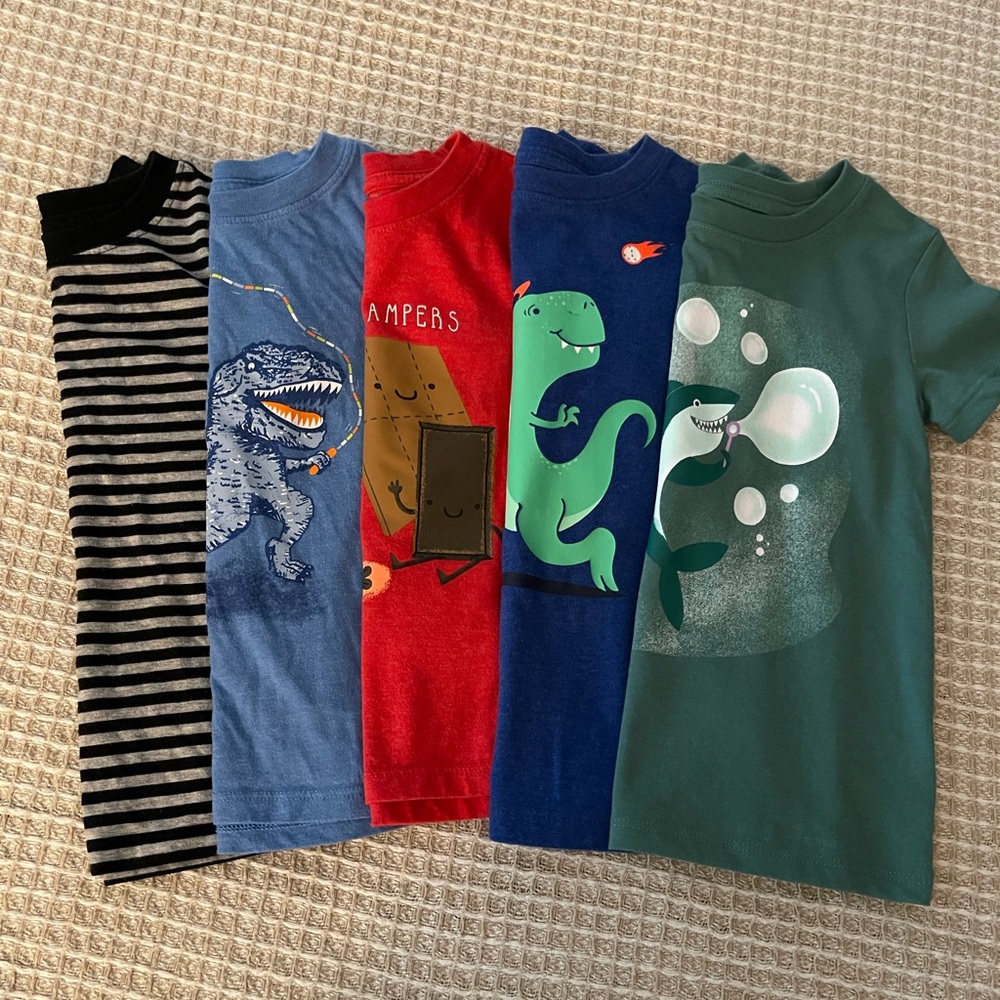 Cat & Jack Bundle of 5 Short Sleeve T-Shirts Size 2T